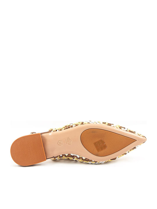 Women's Ballerina Shoes Slingback Gold
