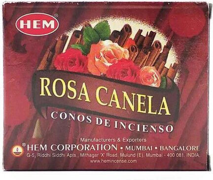 Hem Scented Cones Cinnamon Rose 10pcs