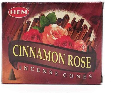 Hem Scented Cones Cinnamon Rose 10pcs