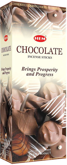 Ινδικά Αρωματικά Στικ Hem De Chocolate Hexa Incense Sticks 20pcs