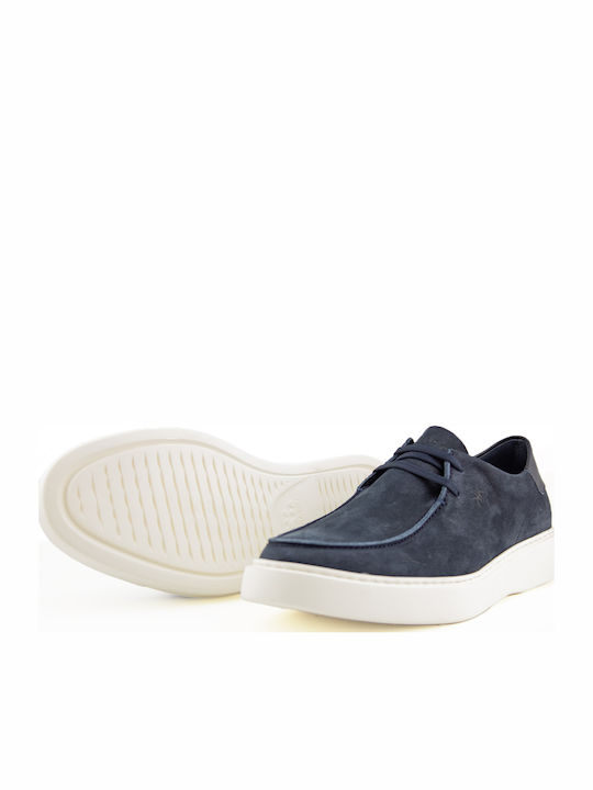 Leder Herren Freizeitschuhe Blau