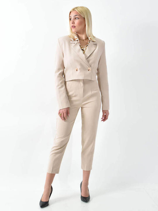 Potre Short Women's Blazer Ecru