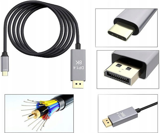 Verk Group Kabel DisplayPort-Stecker - DisplayPort-Stecker 1.8m Schwarz