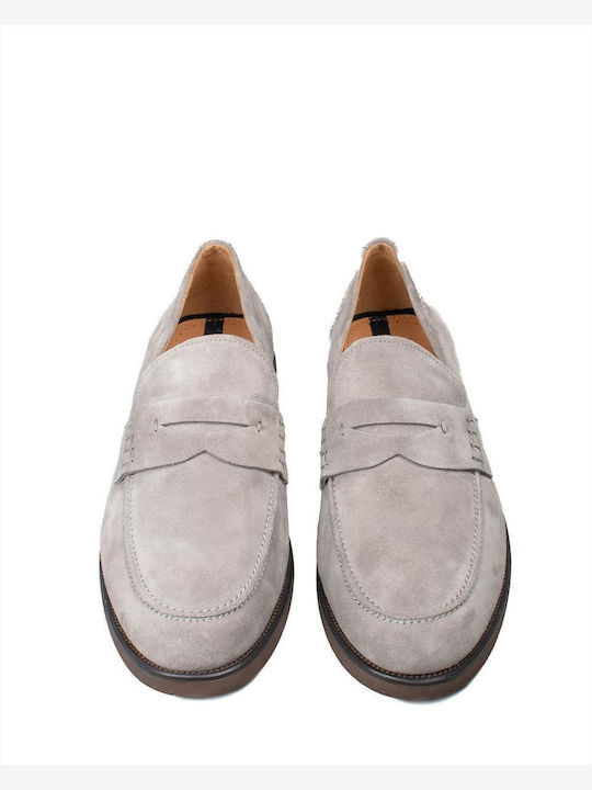 Velour Ανδρικά Loafers σε Γκρι Χρώμα