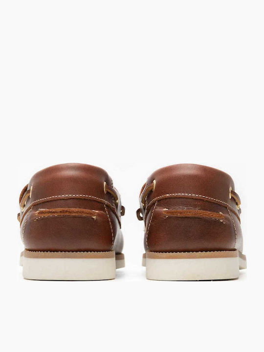 Δερμάτινα Ανδρικά Boat Shoes σε Ταμπά Χρώμα