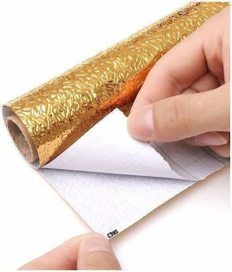 Siks Self-adhesive Aluminum Foil Kitchen Protection Water-resistant Gold 61 X 300 Cm