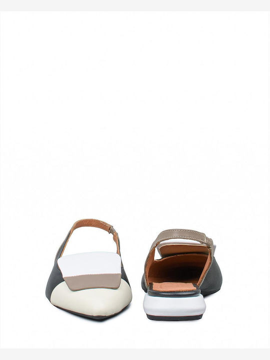 Γυναικείες Μπαλαρίνες Slingback με Λουράκι σε Μαύρο Χρώμα