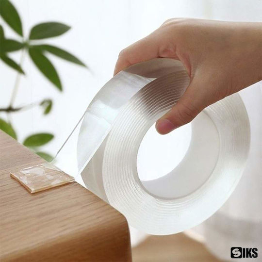Siks Double-sided Adhesive Tape Reusable After Washing Transparent 2cm X 3m