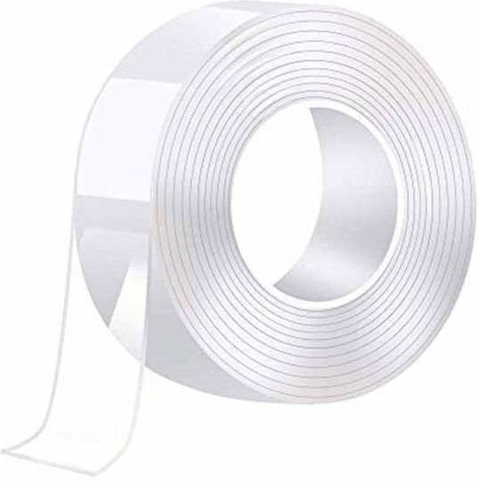 Bandă adezivă dublu adezivă Siks reutilizabilă după spălare transparentă 3cm X 5m grosime 0,5mm
