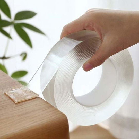 Set 2 X Bandă Adezivă Dublu Adezivă Siks 2x3 Metri 6m Izolantă Impermeabilă Reutilizabilă Tehnologie Nano Transparentă