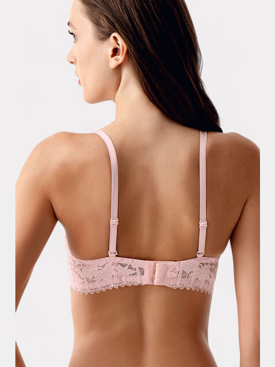 Ροζ Strapless Σουτιέν με Ελαφριά Ενίσχυση
