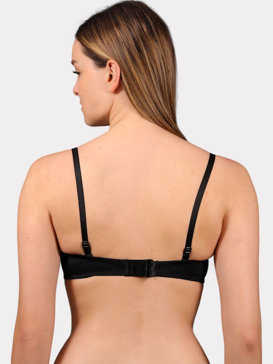 Μαύρο Strapless Σουτιέν χωρίς Ενίσχυση