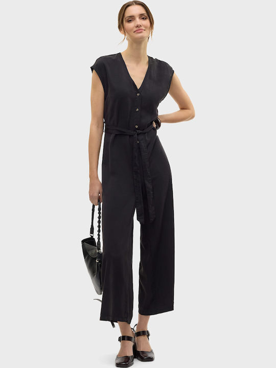 Fleur Γυναικεία Αμάνικη Ολόσωμη Φόρμα Black