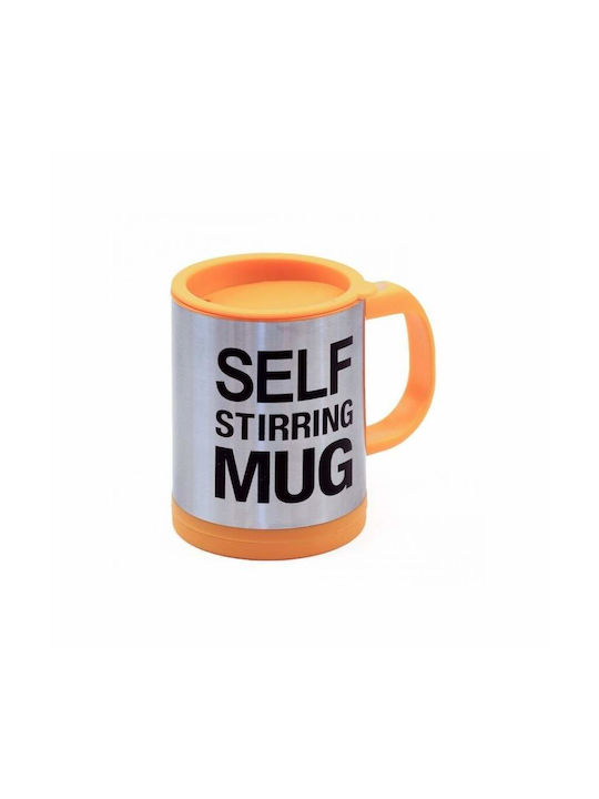 Mug Plastic with Lid Orange 350ml