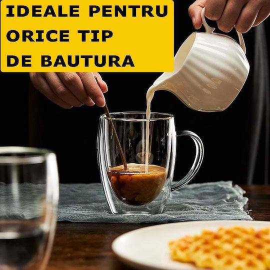Κούπα Γυάλινη Διάφανη 350ml 2τμχ
