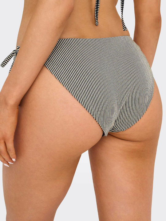 Phoebe Bikini Slip με Κορδονάκια Black