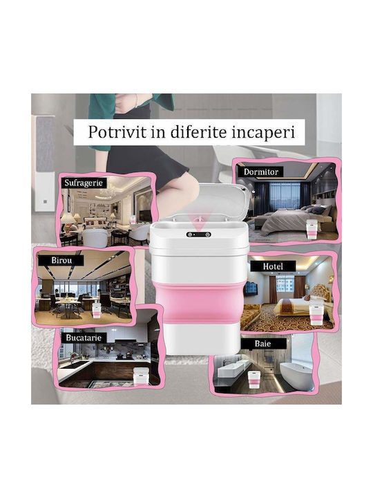Coș De Gunoi Din Plastic Cu Senzor Alb 17lt