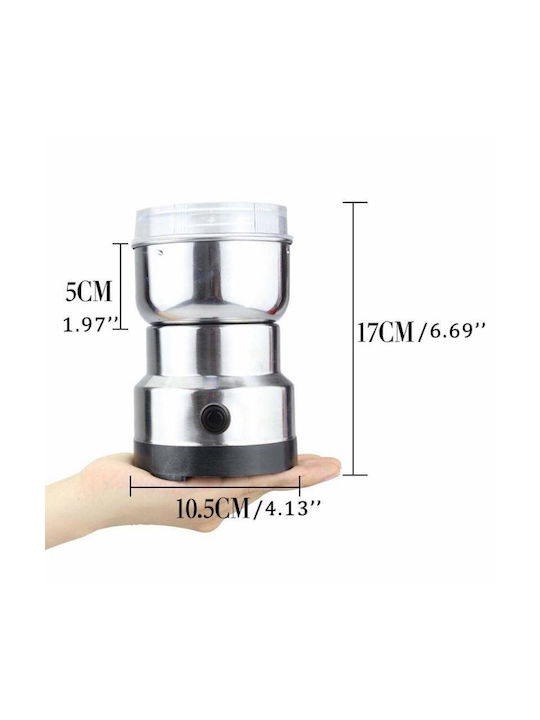Set Electric Râșnițe Condimente Inox în Culoare Argintiu 10cm 1buc