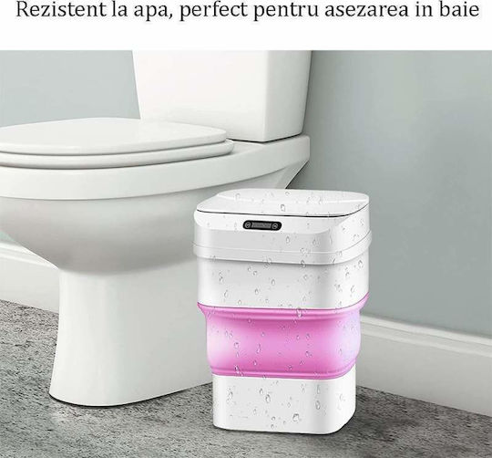 Coș De Gunoi Din Plastic Cu Senzor Alb 17lt