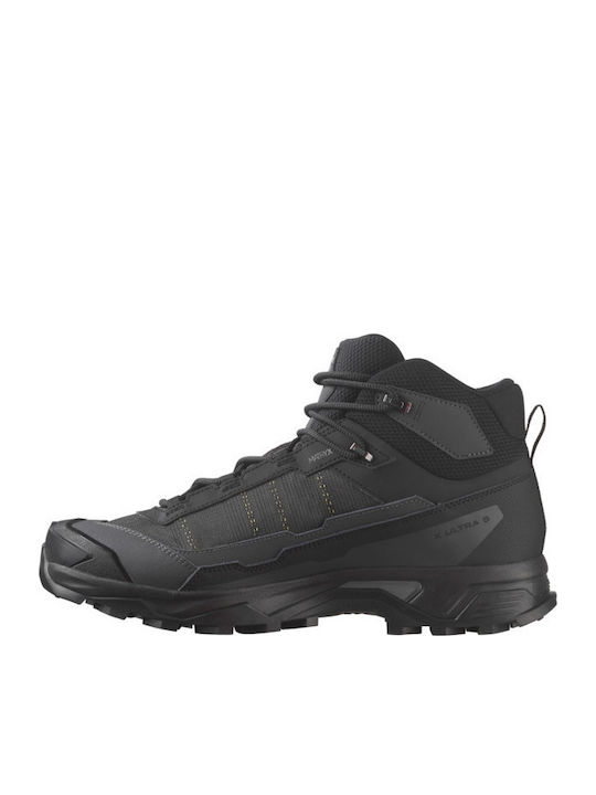 Salomon X Ultra 5 Mid Ανδρικά Ορειβατικά Gore-Tex Μαύρα