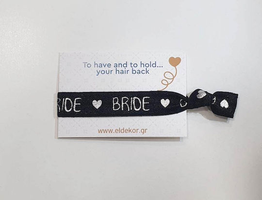 Ελαστικό Βραχιολάκι Bride Μαύρο Ασημί