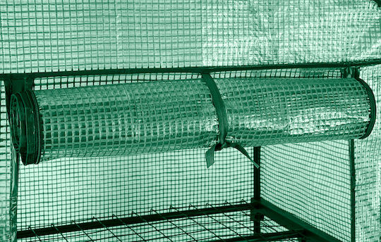 Neo Tools TOP-15-903 Greenhouse House Type with Metal Frame and Shelves 0.69x0.49x1.6m