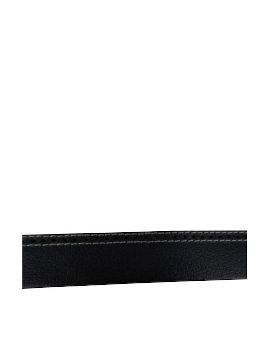 Classic Men's Leather Belt Dac Shop Black White