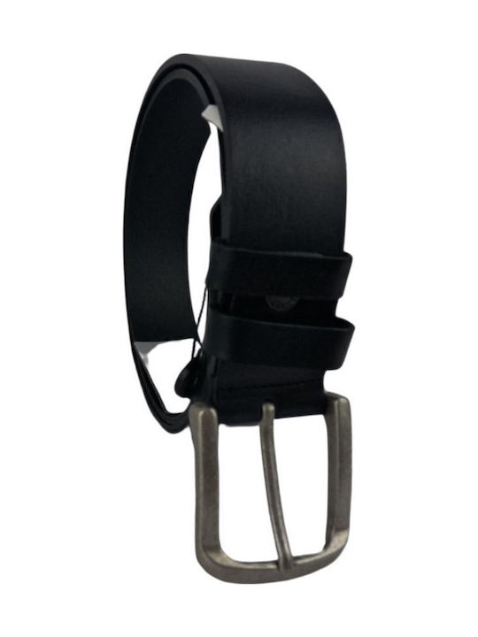 Klassischer Herrenledergürtel Dac Shop Glänzend Schwarz