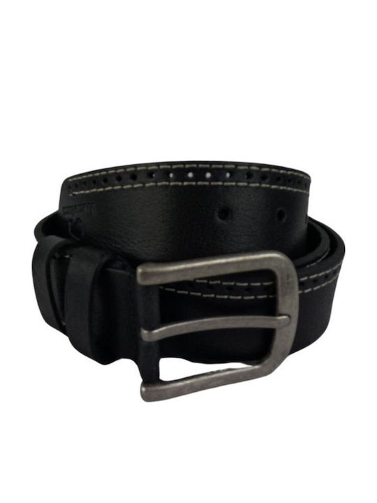 Classic Men's Leather Belt Dac Shop Black White