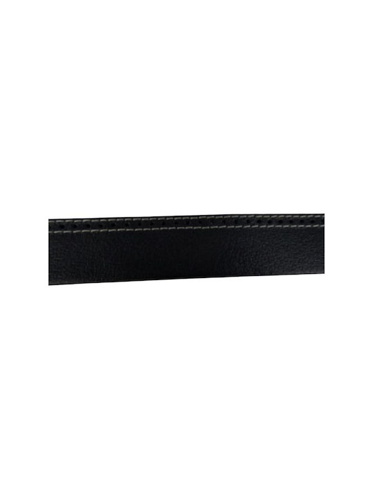 Klassischer Herrenledergürtel Dac Shop Schwarz Weiß