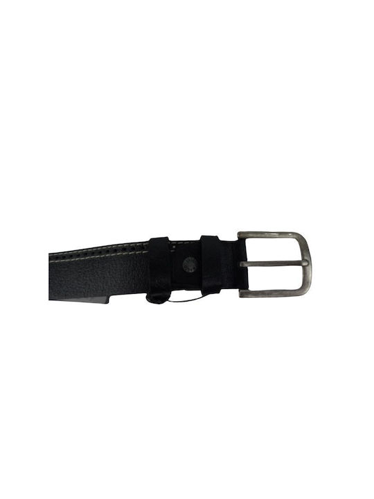 Klassischer Herrenledergürtel Dac Shop Schwarz Weiß