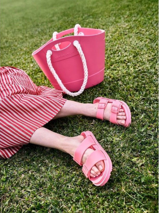 Vegan Shopping Bag Lemon Jelly 05 Flamingo Pink