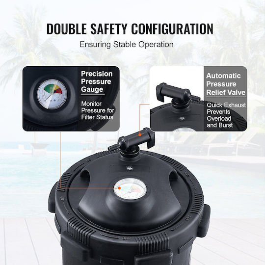 Vevor Cartridge Pool Water Pump Filter Single-Phase