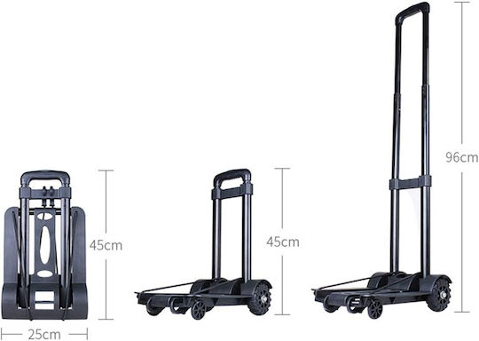 Transport Trolley for Weight Load up to 30kg Black