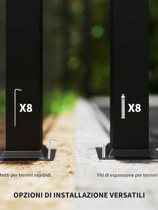 Outsunny Κιόσκι Κήπου Λευκό 3x3m