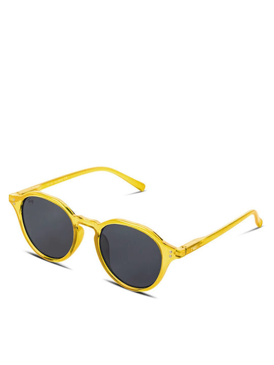 Twig Langevin Unisex Sonnenbrille mit Gelb Kunststoff Gestell und Gelb Linse LAS05