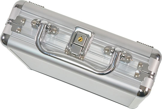 Set de 300 jetoane de poker numerotate Atena 14g cu valiză din aluminiu
