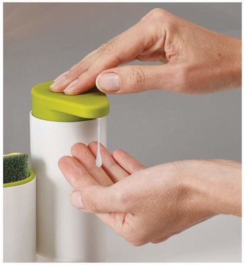 Dispenser Bucătărie Plastic cu Suport pentru Burete Alb 175ml