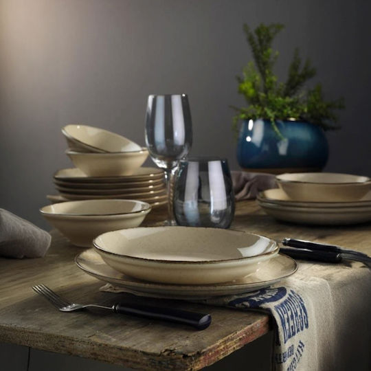 Kutahya Porselen Beige Porcelain Dinnerware Set 20pcs