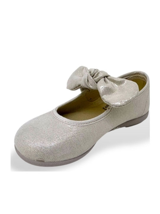 Παιδικές Μπαλαρίνες Anatomisch mit Bügel- und Schleifenverschluss Beige