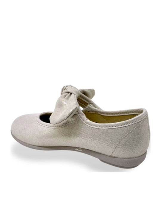 Παιδικές Μπαλαρίνες Anatomisch mit Bügel- und Schleifenverschluss Beige