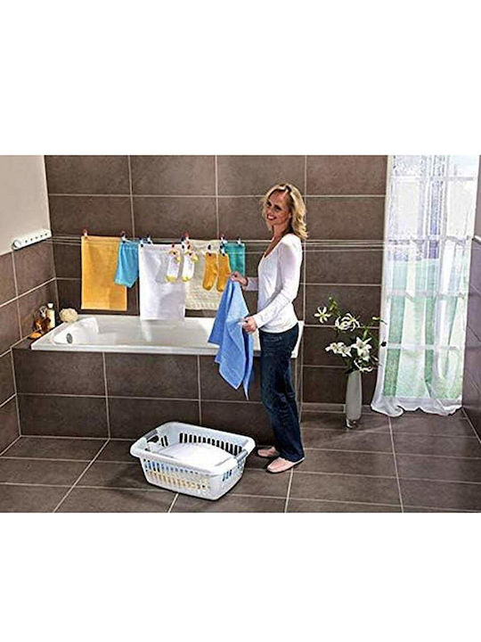 Wall Clothes Drying Rack Plastic with Hanging Length 3.75m