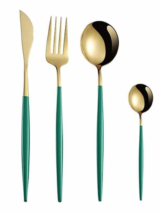 Set de Tacâmuri Inoxidabil Verzi 24buc