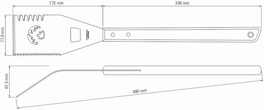 Tramontina Spatulă Grătar Lemn 48cm