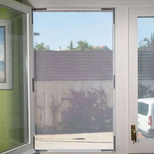 Window Mosquito Net with Velcro with Magnetic Clasp White 180x150cm