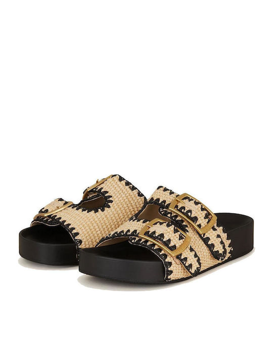 Steve Madden On Deck Δερμάτινα Σανδάλια Μπεζ