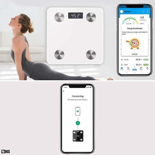 Smart Badezimmerwaage 180kg mit Bluetooth Weiße