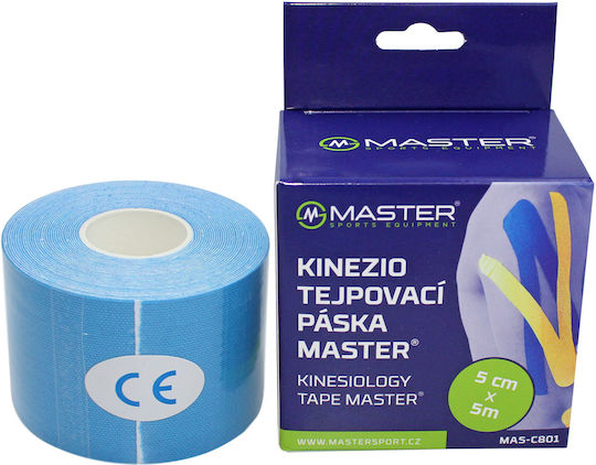 Master Лента за физиотерапия 5см x 5м Син
