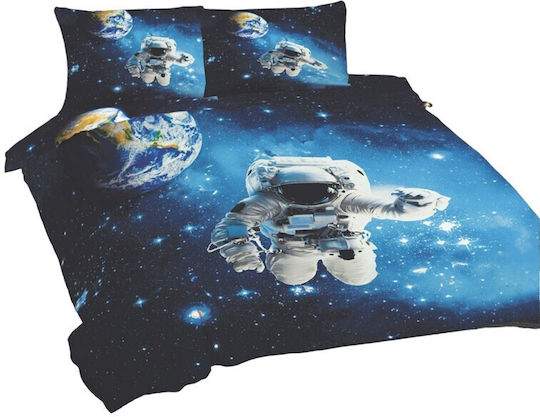 Matex Set Husă de Pilotă Bumbac Single cu Față de Pernă 160x200 Multicolor