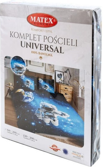Matex Set Husă de Pilotă Bumbac Single cu Față de Pernă 160x200 Multicolor